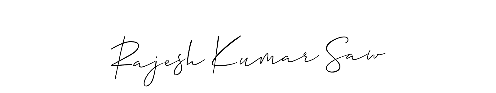 Also we have Rajesh Kumar Saw name is the best signature style. Create professional handwritten signature collection using Allison_Script autograph style. Rajesh Kumar Saw signature style 2 images and pictures png