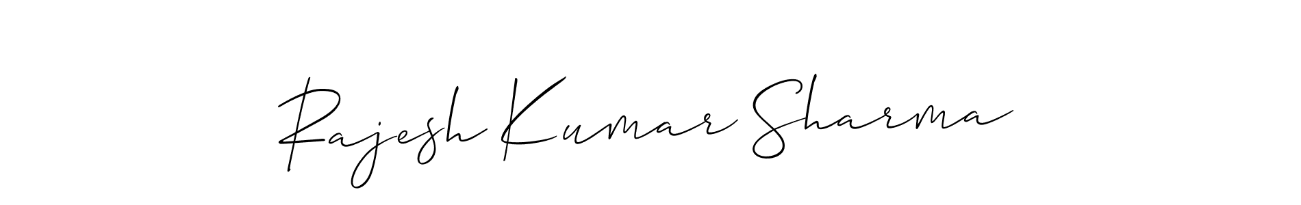 Use a signature maker to create a handwritten signature online. With this signature software, you can design (Allison_Script) your own signature for name Rajesh Kumar Sharma. Rajesh Kumar Sharma signature style 2 images and pictures png