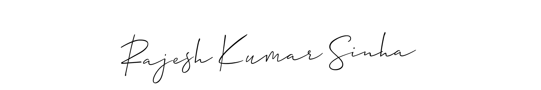 This is the best signature style for the Rajesh Kumar Sinha name. Also you like these signature font (Allison_Script). Mix name signature. Rajesh Kumar Sinha signature style 2 images and pictures png