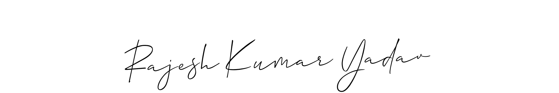 How to make Rajesh Kumar Yadav signature? Allison_Script is a professional autograph style. Create handwritten signature for Rajesh Kumar Yadav name. Rajesh Kumar Yadav signature style 2 images and pictures png