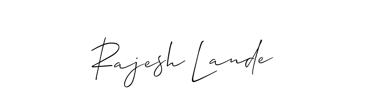 Make a beautiful signature design for name Rajesh Lande. Use this online signature maker to create a handwritten signature for free. Rajesh Lande signature style 2 images and pictures png