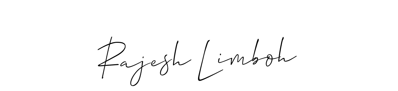 How to Draw Rajesh Limboh signature style? Allison_Script is a latest design signature styles for name Rajesh Limboh. Rajesh Limboh signature style 2 images and pictures png