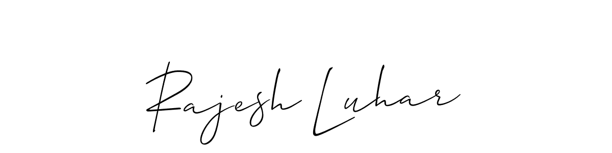 Make a beautiful signature design for name Rajesh Luhar. With this signature (Allison_Script) style, you can create a handwritten signature for free. Rajesh Luhar signature style 2 images and pictures png