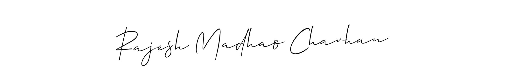 How to make Rajesh Madhao Chavhan name signature. Use Allison_Script style for creating short signs online. This is the latest handwritten sign. Rajesh Madhao Chavhan signature style 2 images and pictures png