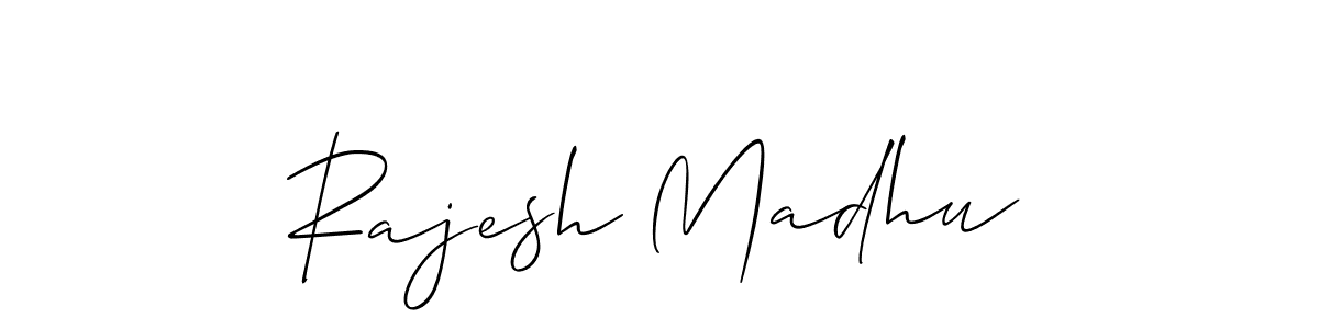 Make a beautiful signature design for name Rajesh Madhu. Use this online signature maker to create a handwritten signature for free. Rajesh Madhu signature style 2 images and pictures png