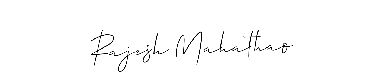 Also we have Rajesh Mahathao name is the best signature style. Create professional handwritten signature collection using Allison_Script autograph style. Rajesh Mahathao signature style 2 images and pictures png