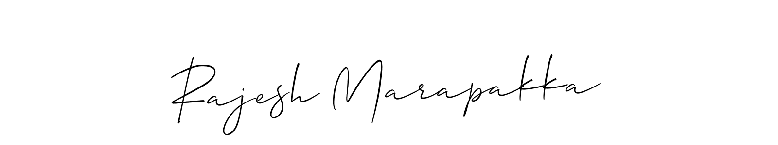 Use a signature maker to create a handwritten signature online. With this signature software, you can design (Allison_Script) your own signature for name Rajesh Marapakka. Rajesh Marapakka signature style 2 images and pictures png