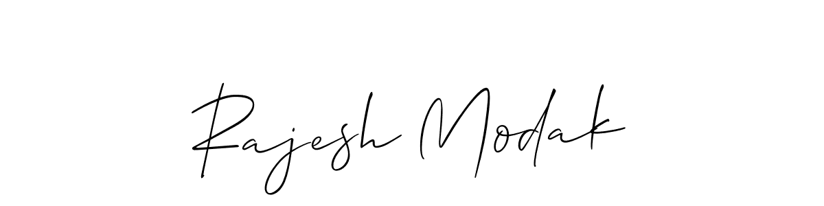 Use a signature maker to create a handwritten signature online. With this signature software, you can design (Allison_Script) your own signature for name Rajesh Modak. Rajesh Modak signature style 2 images and pictures png