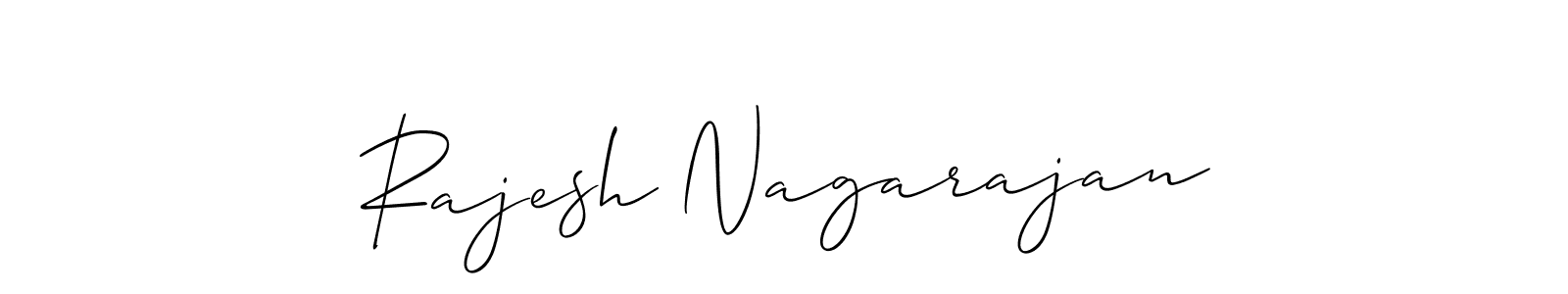 Allison_Script is a professional signature style that is perfect for those who want to add a touch of class to their signature. It is also a great choice for those who want to make their signature more unique. Get Rajesh Nagarajan name to fancy signature for free. Rajesh Nagarajan signature style 2 images and pictures png