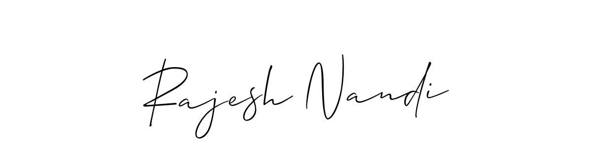 Make a beautiful signature design for name Rajesh Nandi. With this signature (Allison_Script) style, you can create a handwritten signature for free. Rajesh Nandi signature style 2 images and pictures png