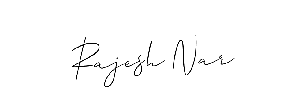 How to make Rajesh Nar signature? Allison_Script is a professional autograph style. Create handwritten signature for Rajesh Nar name. Rajesh Nar signature style 2 images and pictures png