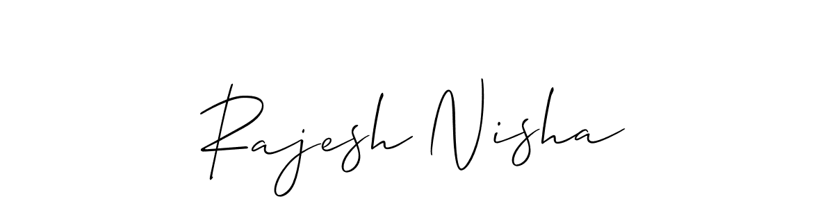 if you are searching for the best signature style for your name Rajesh Nisha. so please give up your signature search. here we have designed multiple signature styles  using Allison_Script. Rajesh Nisha signature style 2 images and pictures png