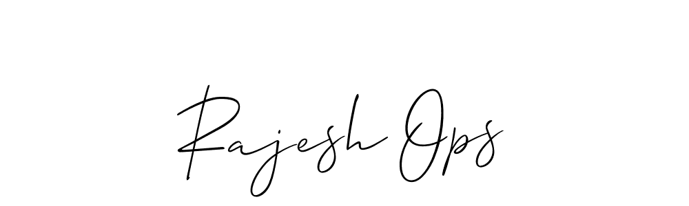 How to make Rajesh Ops name signature. Use Allison_Script style for creating short signs online. This is the latest handwritten sign. Rajesh Ops signature style 2 images and pictures png