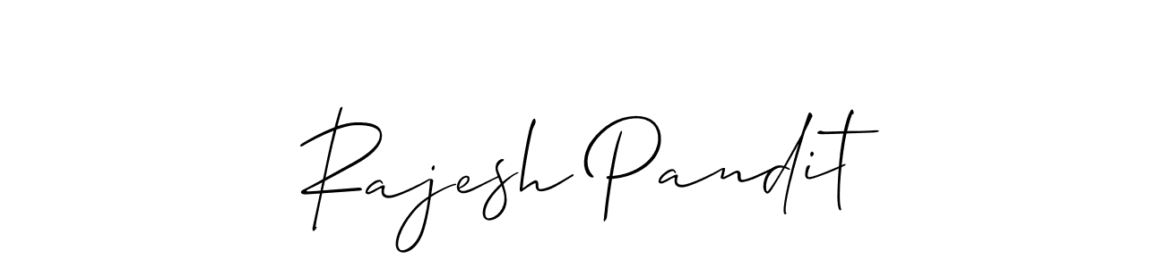 Also You can easily find your signature by using the search form. We will create Rajesh Pandit name handwritten signature images for you free of cost using Allison_Script sign style. Rajesh Pandit signature style 2 images and pictures png