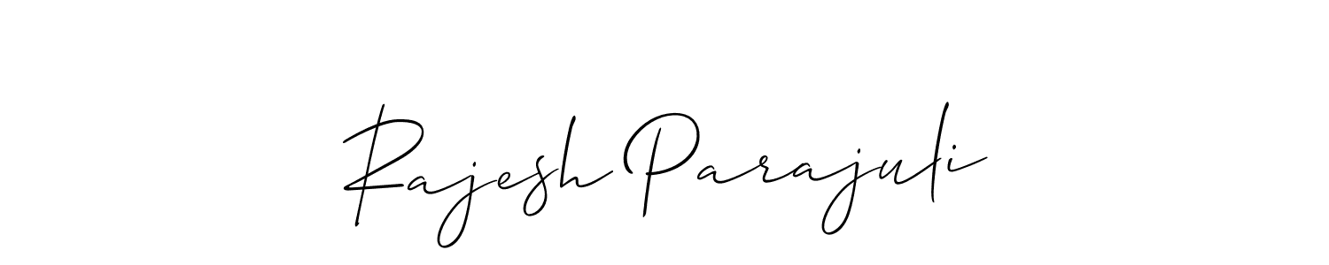 You should practise on your own different ways (Allison_Script) to write your name (Rajesh Parajuli) in signature. don't let someone else do it for you. Rajesh Parajuli signature style 2 images and pictures png