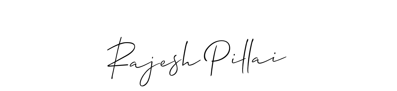 Rajesh Pillai stylish signature style. Best Handwritten Sign (Allison_Script) for my name. Handwritten Signature Collection Ideas for my name Rajesh Pillai. Rajesh Pillai signature style 2 images and pictures png