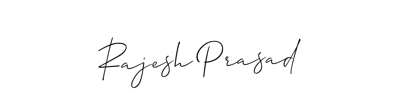 The best way (Allison_Script) to make a short signature is to pick only two or three words in your name. The name Rajesh Prasad include a total of six letters. For converting this name. Rajesh Prasad signature style 2 images and pictures png