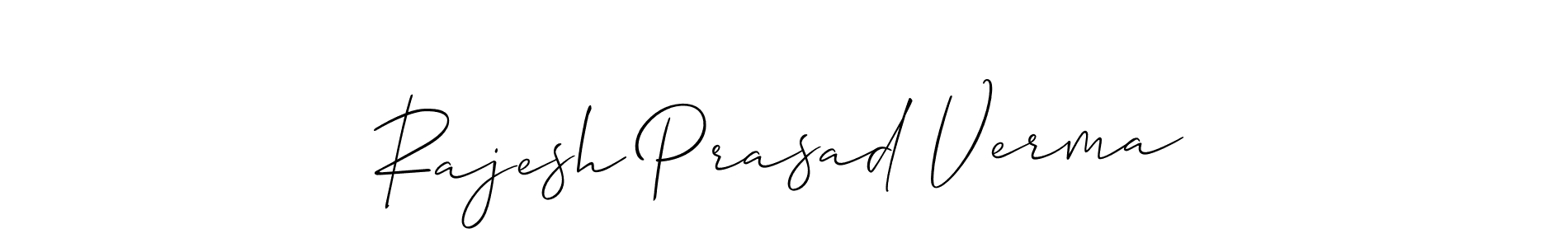 Similarly Allison_Script is the best handwritten signature design. Signature creator online .You can use it as an online autograph creator for name Rajesh Prasad Verma. Rajesh Prasad Verma signature style 2 images and pictures png