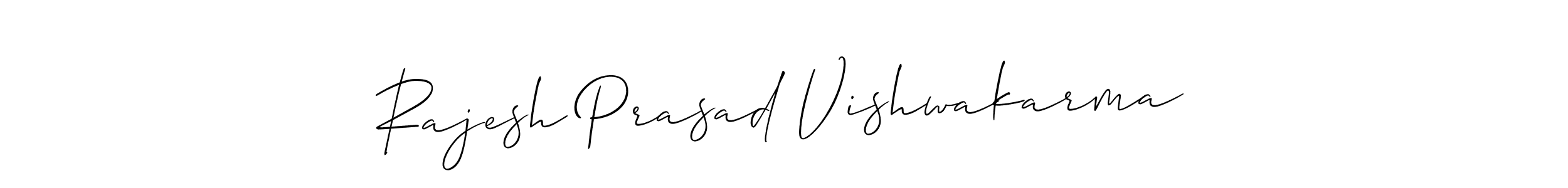 How to make Rajesh Prasad Vishwakarma signature? Allison_Script is a professional autograph style. Create handwritten signature for Rajesh Prasad Vishwakarma name. Rajesh Prasad Vishwakarma signature style 2 images and pictures png
