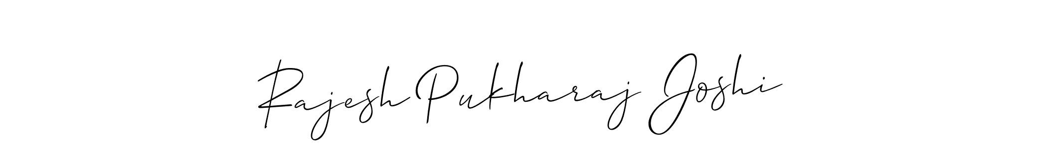 Use a signature maker to create a handwritten signature online. With this signature software, you can design (Allison_Script) your own signature for name Rajesh Pukharaj Joshi. Rajesh Pukharaj Joshi signature style 2 images and pictures png