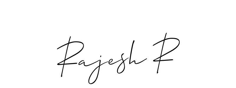 Allison_Script is a professional signature style that is perfect for those who want to add a touch of class to their signature. It is also a great choice for those who want to make their signature more unique. Get Rajesh R name to fancy signature for free. Rajesh R signature style 2 images and pictures png