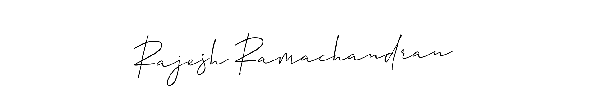 Design your own signature with our free online signature maker. With this signature software, you can create a handwritten (Allison_Script) signature for name Rajesh Ramachandran. Rajesh Ramachandran signature style 2 images and pictures png