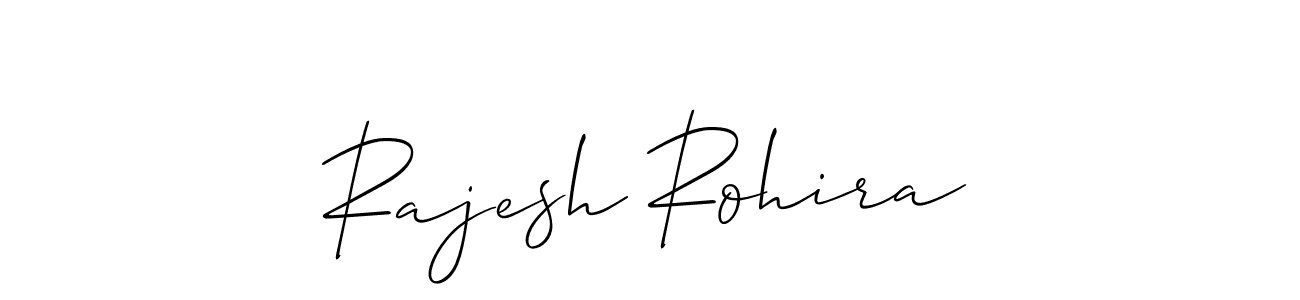 Also we have Rajesh Rohira name is the best signature style. Create professional handwritten signature collection using Allison_Script autograph style. Rajesh Rohira signature style 2 images and pictures png