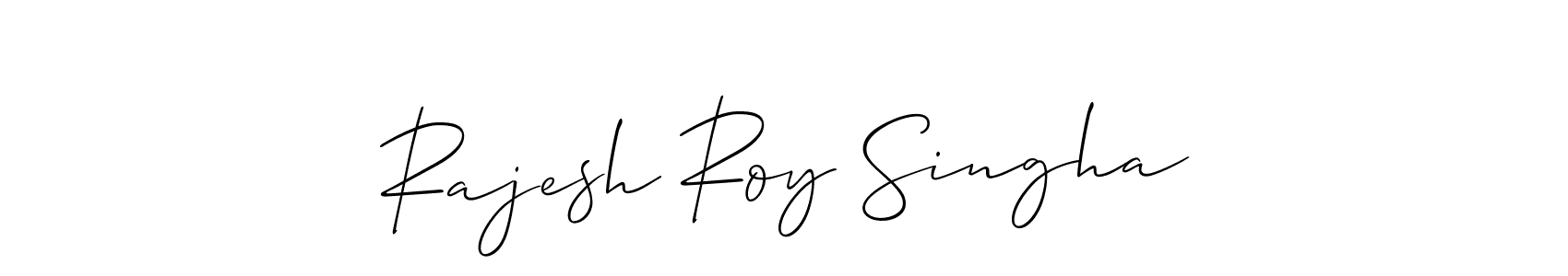 if you are searching for the best signature style for your name Rajesh Roy Singha. so please give up your signature search. here we have designed multiple signature styles  using Allison_Script. Rajesh Roy Singha signature style 2 images and pictures png