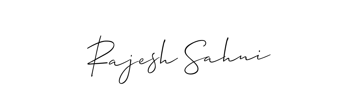 Also we have Rajesh Sahni name is the best signature style. Create professional handwritten signature collection using Allison_Script autograph style. Rajesh Sahni signature style 2 images and pictures png