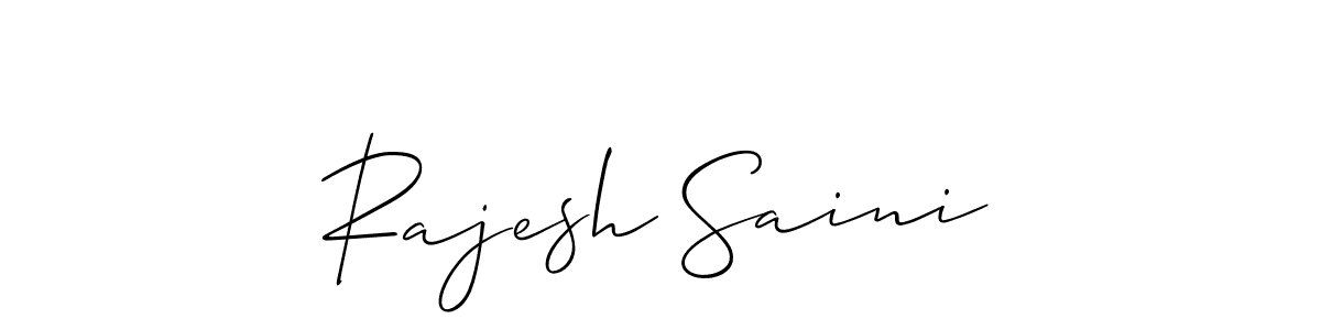 Design your own signature with our free online signature maker. With this signature software, you can create a handwritten (Allison_Script) signature for name Rajesh Saini. Rajesh Saini signature style 2 images and pictures png