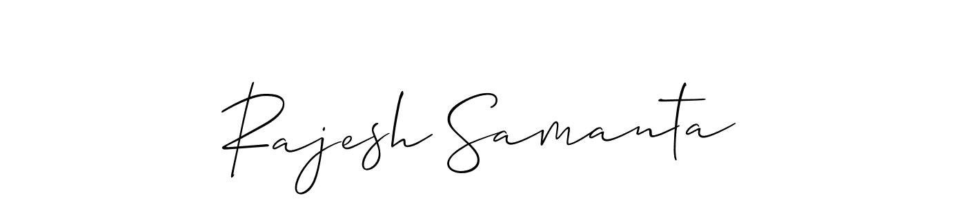 Also You can easily find your signature by using the search form. We will create Rajesh Samanta name handwritten signature images for you free of cost using Allison_Script sign style. Rajesh Samanta signature style 2 images and pictures png