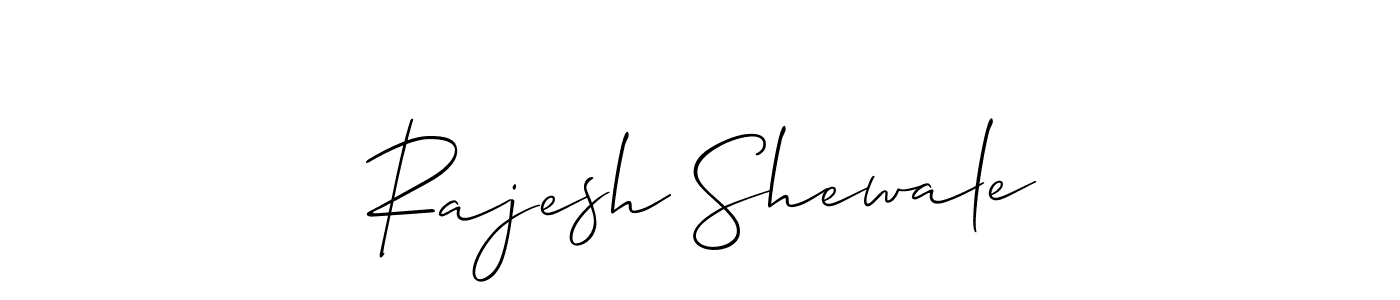 How to make Rajesh Shewale name signature. Use Allison_Script style for creating short signs online. This is the latest handwritten sign. Rajesh Shewale signature style 2 images and pictures png