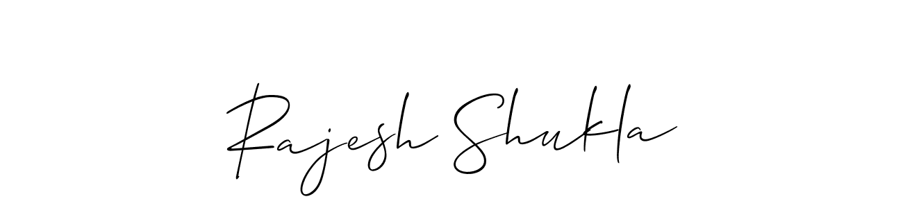 How to make Rajesh Shukla name signature. Use Allison_Script style for creating short signs online. This is the latest handwritten sign. Rajesh Shukla signature style 2 images and pictures png