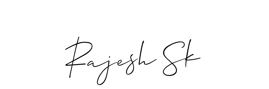 You should practise on your own different ways (Allison_Script) to write your name (Rajesh Sk) in signature. don't let someone else do it for you. Rajesh Sk signature style 2 images and pictures png