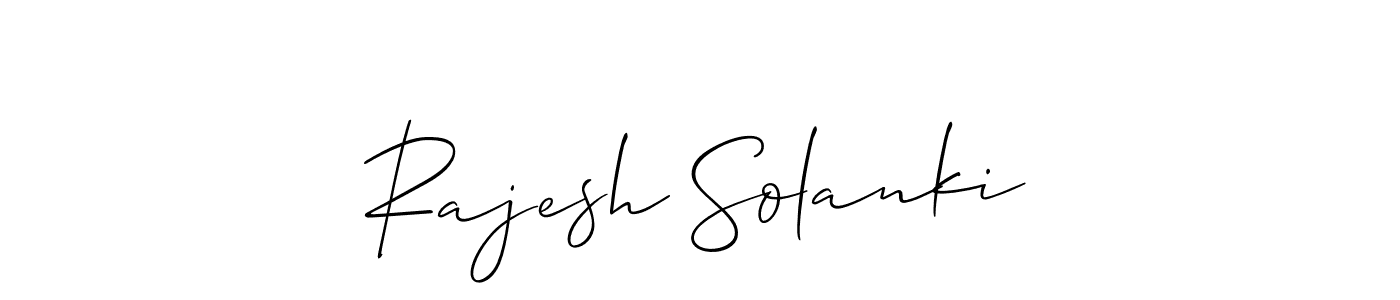 Make a beautiful signature design for name Rajesh Solanki. With this signature (Allison_Script) style, you can create a handwritten signature for free. Rajesh Solanki signature style 2 images and pictures png