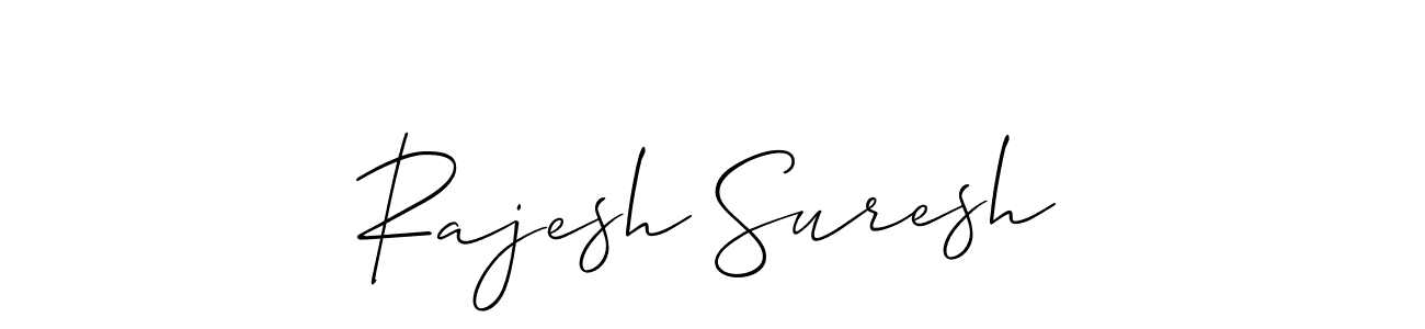 Allison_Script is a professional signature style that is perfect for those who want to add a touch of class to their signature. It is also a great choice for those who want to make their signature more unique. Get Rajesh Suresh name to fancy signature for free. Rajesh Suresh signature style 2 images and pictures png