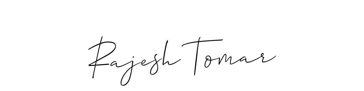 Use a signature maker to create a handwritten signature online. With this signature software, you can design (Allison_Script) your own signature for name Rajesh Tomar. Rajesh Tomar signature style 2 images and pictures png