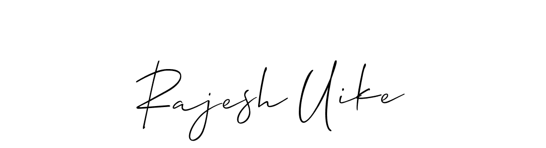 Use a signature maker to create a handwritten signature online. With this signature software, you can design (Allison_Script) your own signature for name Rajesh Uike. Rajesh Uike signature style 2 images and pictures png