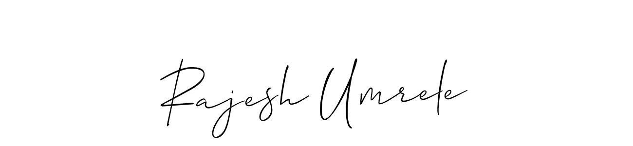 Use a signature maker to create a handwritten signature online. With this signature software, you can design (Allison_Script) your own signature for name Rajesh Umrele. Rajesh Umrele signature style 2 images and pictures png