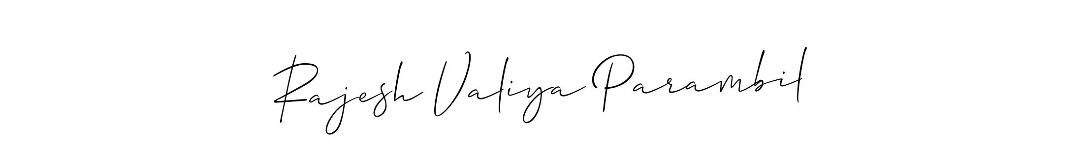 This is the best signature style for the Rajesh Valiya Parambil name. Also you like these signature font (Allison_Script). Mix name signature. Rajesh Valiya Parambil signature style 2 images and pictures png