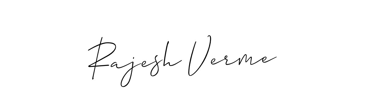 The best way (Allison_Script) to make a short signature is to pick only two or three words in your name. The name Rajesh Verme include a total of six letters. For converting this name. Rajesh Verme signature style 2 images and pictures png