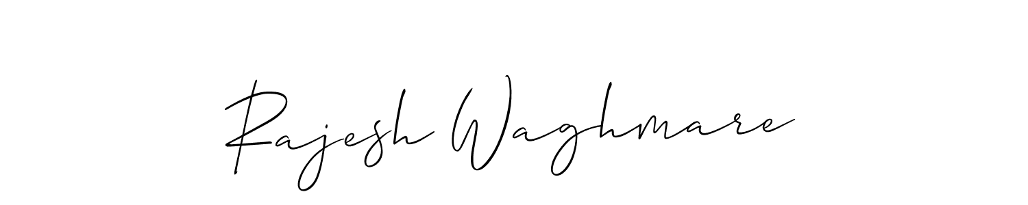 Allison_Script is a professional signature style that is perfect for those who want to add a touch of class to their signature. It is also a great choice for those who want to make their signature more unique. Get Rajesh Waghmare name to fancy signature for free. Rajesh Waghmare signature style 2 images and pictures png