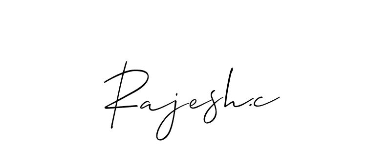 Use a signature maker to create a handwritten signature online. With this signature software, you can design (Allison_Script) your own signature for name Rajesh.c. Rajesh.c signature style 2 images and pictures png