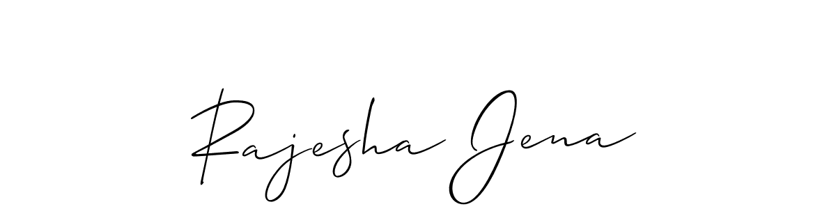 This is the best signature style for the Rajesha Jena name. Also you like these signature font (Allison_Script). Mix name signature. Rajesha Jena signature style 2 images and pictures png