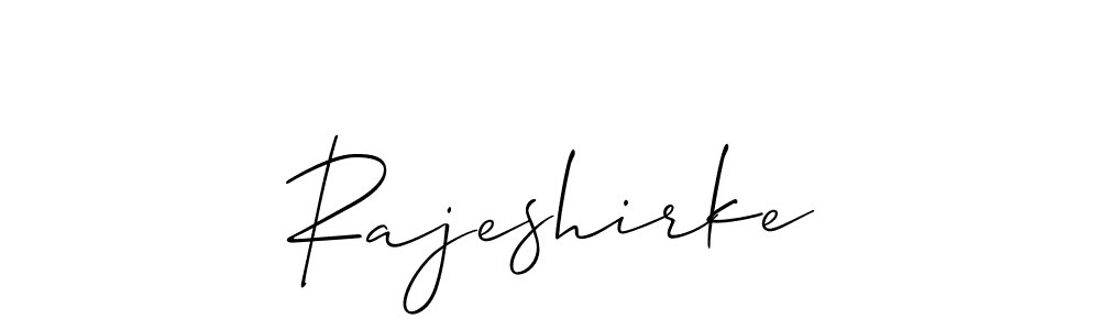 if you are searching for the best signature style for your name Rajeshirke. so please give up your signature search. here we have designed multiple signature styles  using Allison_Script. Rajeshirke signature style 2 images and pictures png