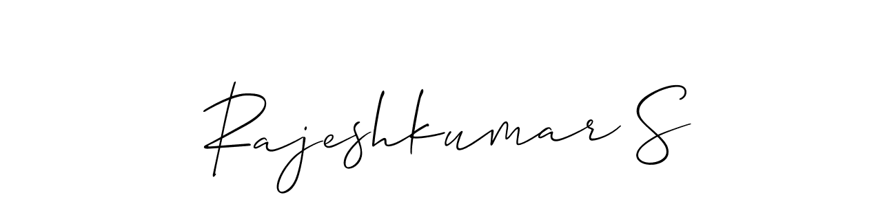 Also You can easily find your signature by using the search form. We will create Rajeshkumar S name handwritten signature images for you free of cost using Allison_Script sign style. Rajeshkumar S signature style 2 images and pictures png