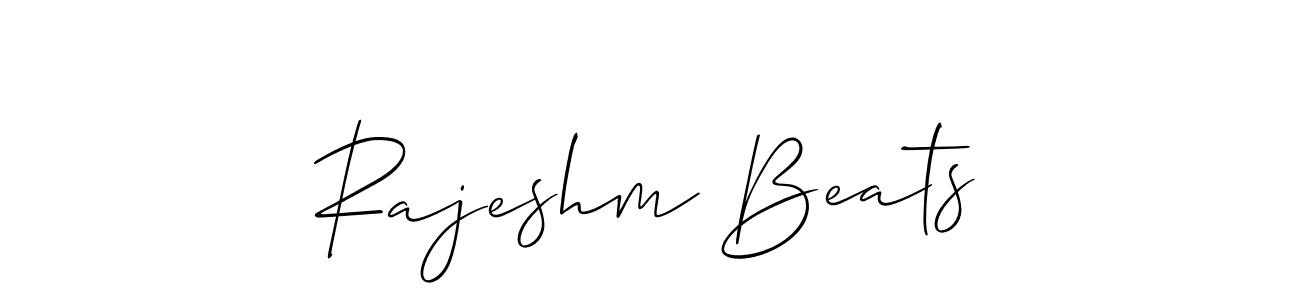 Allison_Script is a professional signature style that is perfect for those who want to add a touch of class to their signature. It is also a great choice for those who want to make their signature more unique. Get Rajeshm Beats name to fancy signature for free. Rajeshm Beats signature style 2 images and pictures png