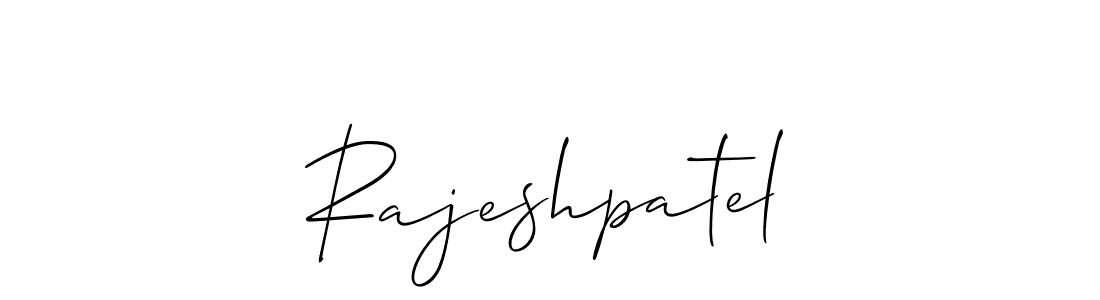 Create a beautiful signature design for name Rajeshpatel. With this signature (Allison_Script) fonts, you can make a handwritten signature for free. Rajeshpatel signature style 2 images and pictures png