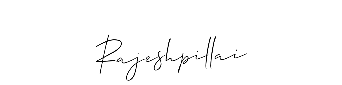 How to make Rajeshpillai signature? Allison_Script is a professional autograph style. Create handwritten signature for Rajeshpillai name. Rajeshpillai signature style 2 images and pictures png