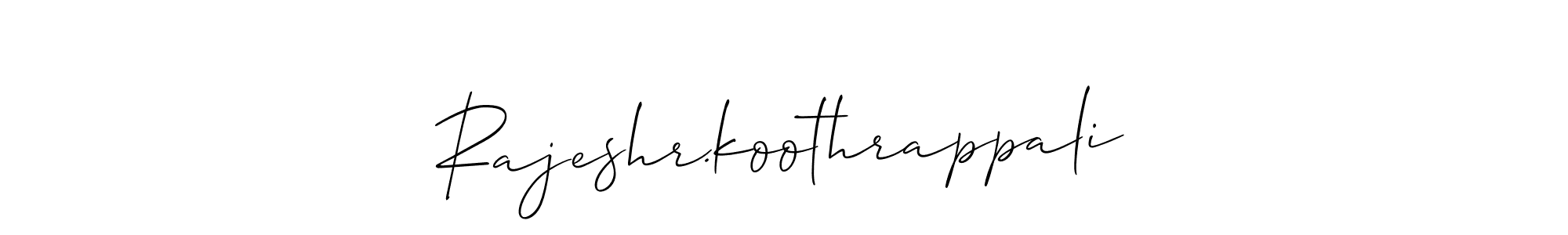 Also we have Rajeshr.koothrappali name is the best signature style. Create professional handwritten signature collection using Allison_Script autograph style. Rajeshr.koothrappali signature style 2 images and pictures png